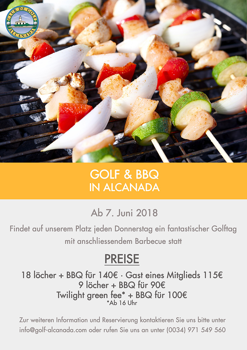 A PARTIR DE JUNIO, ¡GOLF Y BARBACOA EN ALCANADA!