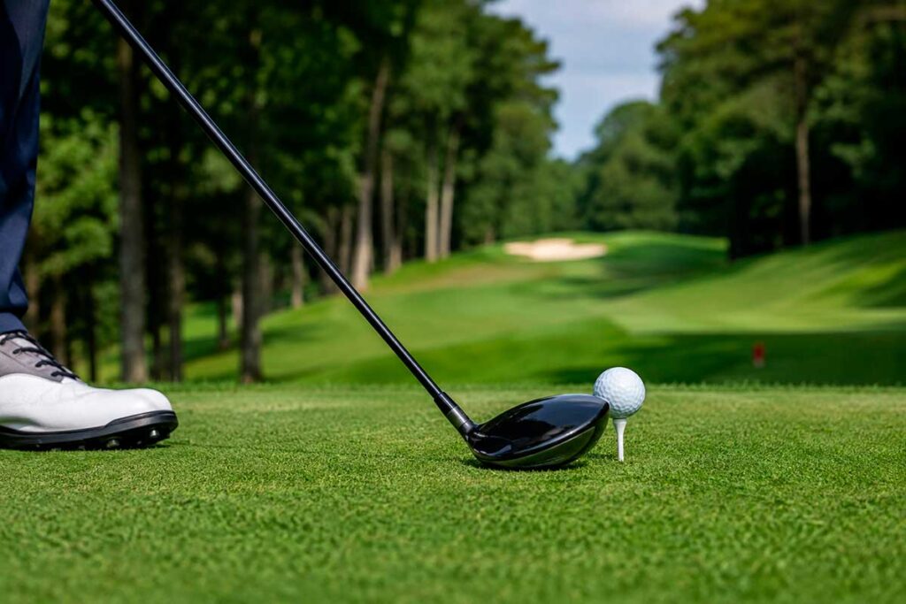 Elegir el palo correcto para salir desde tee estrecho 1 golf alcanada golpe de salida